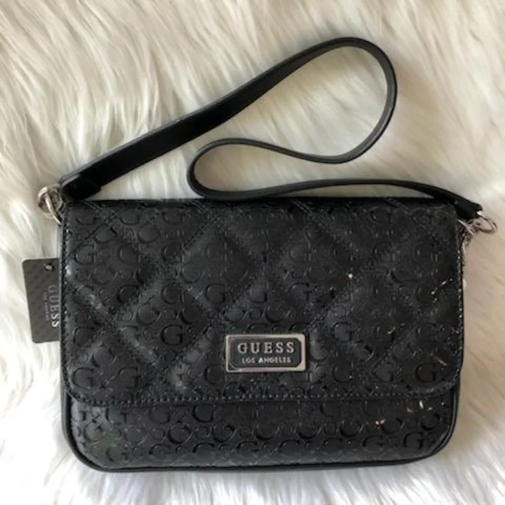Guess Black Logo Shoulder Bag